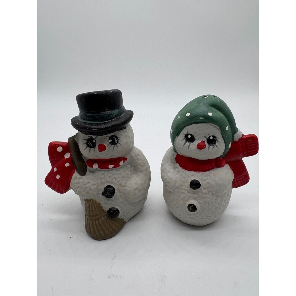 VINTAGE Christmas Collectable Snowman Salt & Pepper Shakers 4"